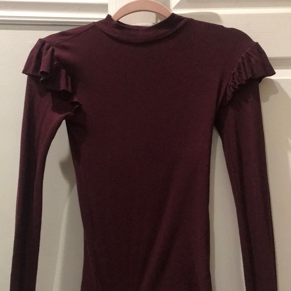 Maroon long sleeve tee